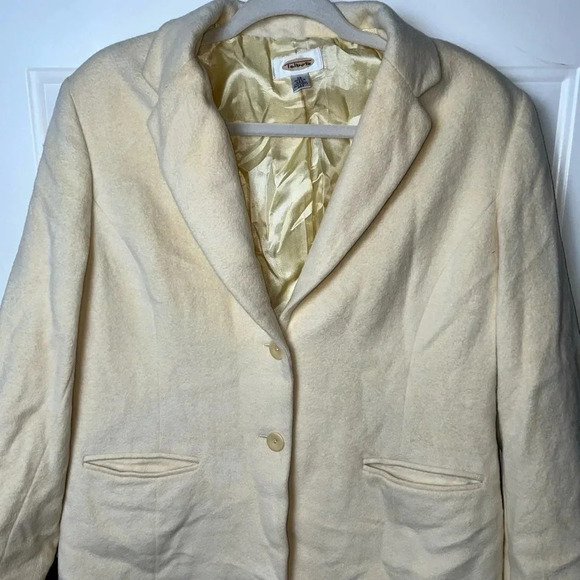 VINTAGE TALBOTS‎ RABBIT FUR/WOOL DOUBLE BREASTED BLAZER - Picture 1 of 7